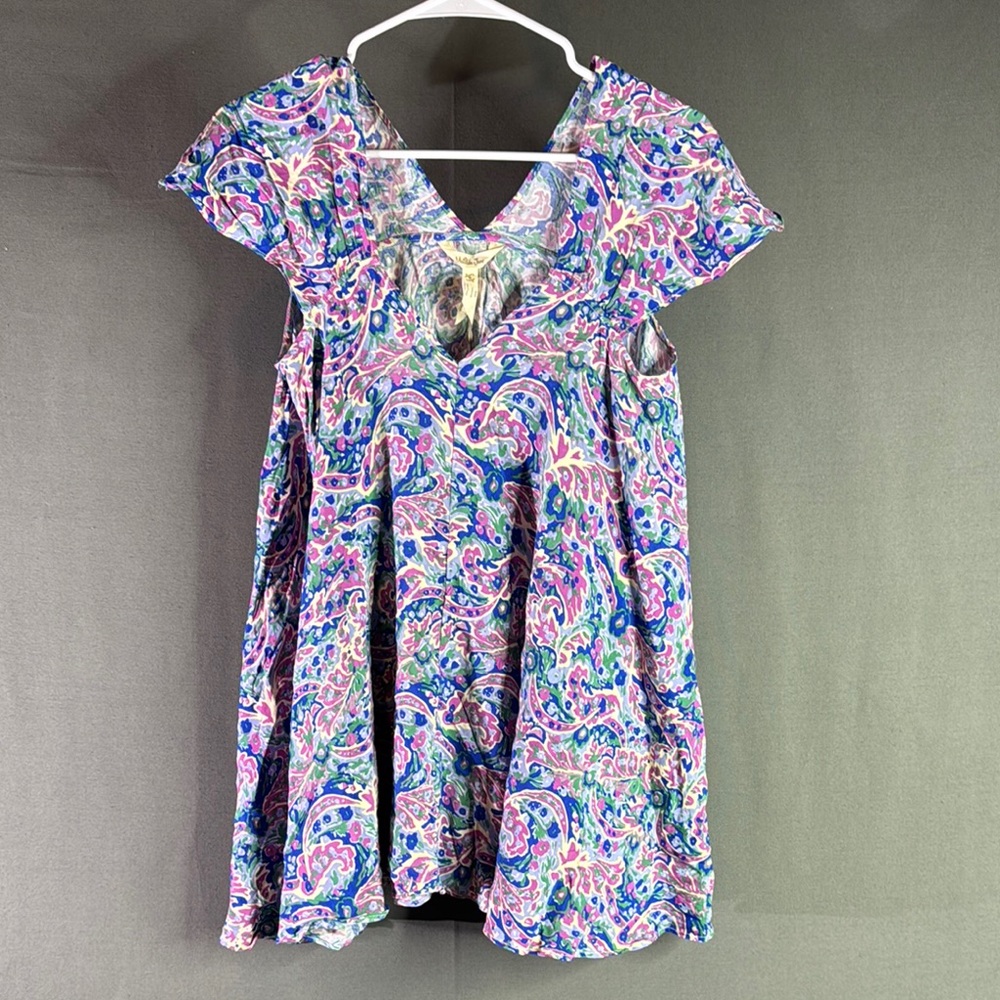 Matilda Jane Multicolor Paisley top size 7, new with tags